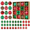 Fuyuleyo 44Pcs Christmas Baubles, Red and Green Christmas Tree Decorations Set, Shatterproof Xmas Balls Ornaments Tree Baubles for Hanging Xmas Decorations Festive Holiday Home Decor
