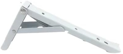 ZYFHYU 2 staffe for mensole Pieghevoli, staffe for mensole Pieghevoli for Tavolo da Lavoro, staffe Fai da Te salvaspazio per Tavolo Muro(Whiteordinary8inch)