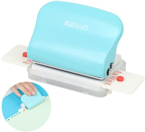 Manual Mini Binding Device, 6-Hole Cinch Book Binding Tool, Coil Binding Machine for Home and Office, Punch Up to 5 Sheets, Compatible with A4 30 Holes, B5 26 Holes, A5 20 Holes