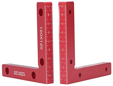 Abrazaderas de ángulo Recto, Material de aleación de Aluminio, Escala Transparente anodizada, Herramienta de posicionamiento de 90 Grados para garantizar el Equilibrio, 2 uds.