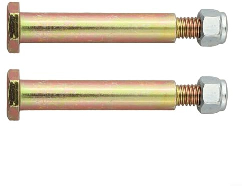 Lot de 2 boulons de roue et écrous de verrouillage pour tondeuses autoportées - Remplace 532137644 532184218 532193406 - Diamètre 1,27 cm - Acier d'épaule