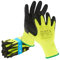 Trevendo 12 pares de guantes de trabajo - guantes de montaje amarillo neón con revestimiento de látex (talla 10)