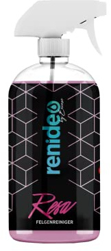 Renideo Bilfälgrengöringsspray – Resa – professionell fälgvård med färgkuvert, pH-neutral, aluminiumfälgar och stålfälgar, tillverkad i Tyskland, 500 ml
