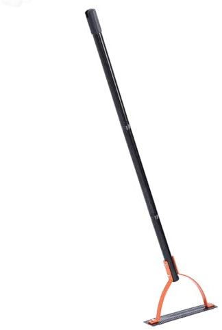 Jeanoko Tagliaerba Manuale per Erbacce, Lama Seghettata a Doppio Taglio in Acciaio al Manganese 65, Manico in Acciaio Inossidabile per Prati, Giardini (3 sezioni)