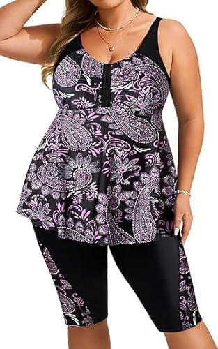 Hanna Nikole Tankini dam stor storlek mage way badmode push up tankini tvådelat set hög midja sommar baddräkter tankini topp med badshorts