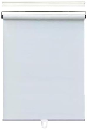 YHBZ Automatic Retractable Roller Shades,No Drilling Blackout Curtain,Spring Type Roll Up Blinds,for Bathroom Office Sun Room,Opaque Privacy Blinds,White-W58xH150cm(23x59in)
