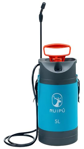 Spruzzatore da giardino a pressione portatile 1 32 galloni 5L prato e con valvola di rilascio Lancia spray girevole Tracolla regolabile per irrigazione erbaccia erbicida fertilizzazione in cortile
