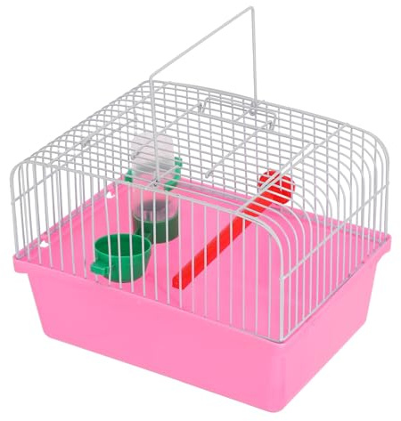 Veemoon Portable Bird Cage Random Color for Travel with Perch and Food Box Suitable for Lovebirds and Small Animals for Outdoor Adventures and Easy Transportation