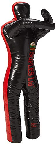 Suples Wrestling Dummy with Legs - Black Vinyl - (Large - 85 lbs) Freestyle, Judo, MMA, Jujitsu, Grappling, Wrestling, Boxing, Fighting, Throwing Dummy, UFC