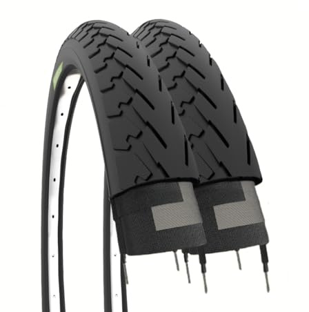 Ecovelo 2 Tyres 700 x 35 28 x 1 5/8 x 1 3/8 (37-622) 700 x 35C Black for City Bike, Road, Trekking | Road Tyres Black Rubber Bike