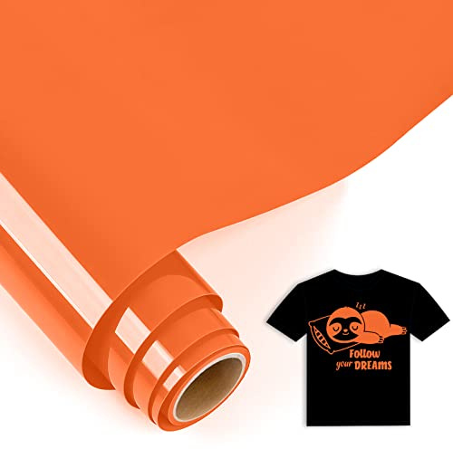 IModeur 5 Ft Plotterfolie Textil Orange – 30,5 x 152,5 cm Flexfolie Plotter Textil Orange für Silhouette Cameo, Kleidung, Mützen, Hosen, andere Stoffe