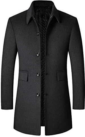 Giacca Lunga Uomo Giacconi Uomo Invernali Cappotto Uomo Lungo Invernale Uomo Lana Trench Uomo Nero Lungo Spolverino Nero Uomo Trench Primaverili Uomo Cappotto Pesante Uomo Giacca Lunga Uomo Elegante