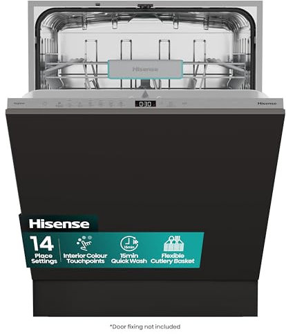 Hisense Integrated Standard Dishwasher - Black - C Rated