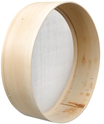 Alipis Cedazo de Harina de Madera para Hornear Cedazo Fino, Utensilio de Cocina Fácil de Llevar y Almacenar para Uso Doméstico y Repostería