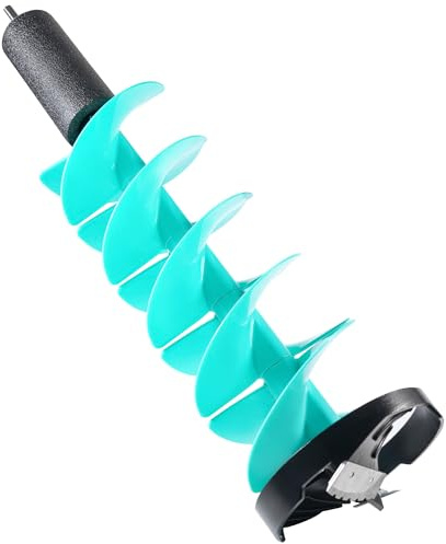Floating Ice Auger Drill Bit for Electric Drill - 8.3 Inch Diameter, 5.1 lbs Lightweight, with Anti-Loss Foam Collar & Stainless Steel Serrated Blades - Universal Fit for Ice Fishing