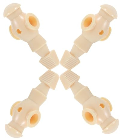 Hemobllo Muñecos de Atletas de Futbolín 4 Piezas para Mesa de Futbolin, Figuras de Jugadores de Fútbol de Mesa en Resina, Color Beige, Reemplazo Estándar para Juego de Futbolín Doméstico