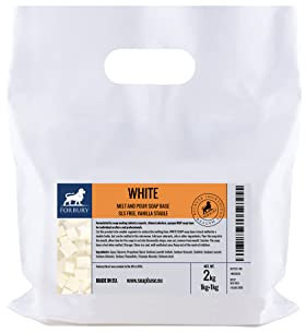 Forbury Rohseife Seifenbasis Opak 2kg (1kg + 1kg Doppelpack) Weiß, SLS-frei