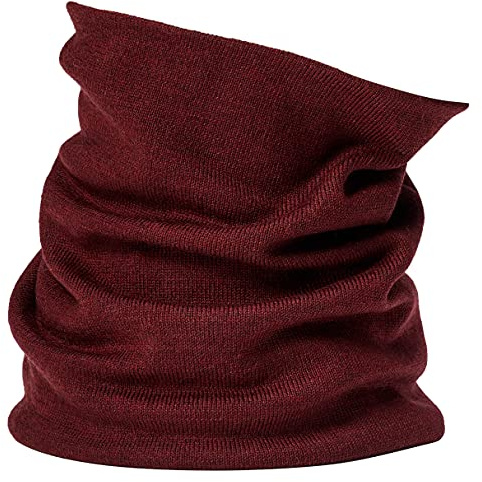 Enter the Complex® Écharpe Tubulaire Douce, Cache Cou, Loop - 100% Laine Mérinos - Pour Homme et Femme - Respirante - Marron rouge - Taille Unique