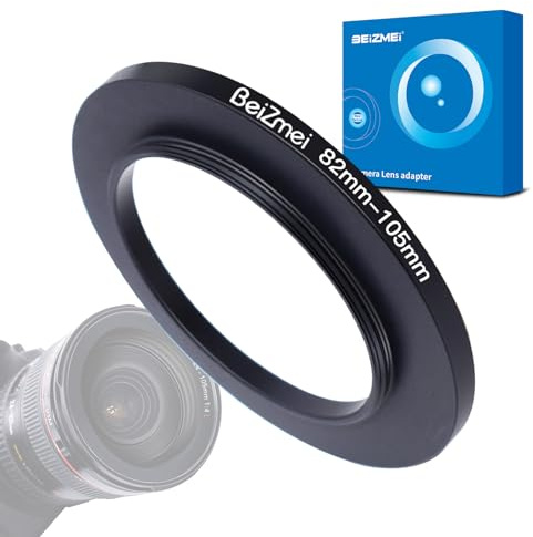 Filtre Adaptateur de 82mm à 105mm Compatible avec tous les objectifs de 82mm à 105mm UV, ND, CPL, filtre, 82mm lentille à 105mm appareil photo Filtre (82-105mm)
