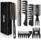 Stylemate Men's Hair Styling Combs and Brush Set - Roller Brush for Adding Volume, Pompadour, Slicked-back, Fauxhawk, Undercut Styling Combs