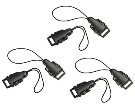 PATIKIL 6 st Kamera Strap Loops Neck Axelrem Svart | Adapterspänne, ABS plast, snabb frigöring, för utomhus fotografi kamera kikare knapphål