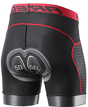 KOCAN gel padded cycling shorts, Men Cycling Underwear Shorts 5D Gel Padded Quick Dry Bike Riding Shorts
