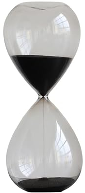 Timglas sandtimer, sandglas, sandklocka, 5 minuter/15 minuter/30 minuter/rund/svart/tidshanteringsassistent