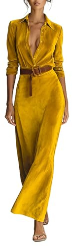 Abito da donna in pelle scamosciata a maniche lunghe vintage aderente abiti eleganti cowgirl occidentale autunno inverno festa usura finta pelle scamosciata retrò per uscire vestito da ballo per