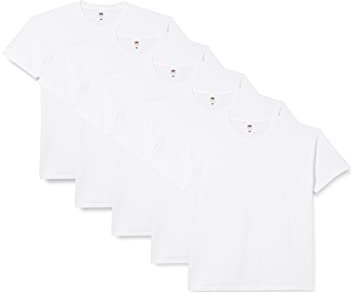 Fruit of the Loom Men's Original T. T Shirt, White, S UK