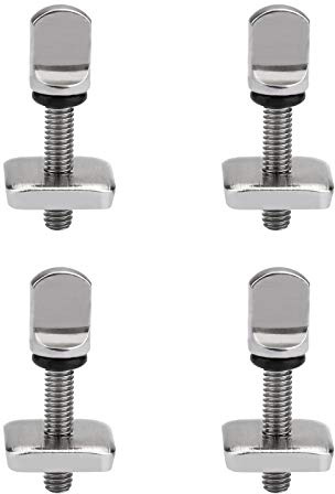 Juibao 4 Pieces Surfboards Fin Screw, Sup Fin Screws for Surfboard Tail Flat Straight Brace Brackets, Long Board, Inflatable SUP, Paddle Boards, 316 Stainless Steel