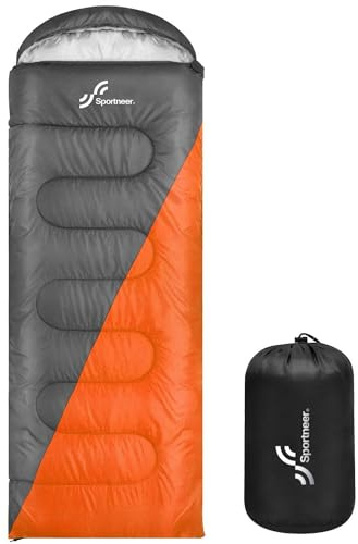 Sportneer Saco de Dormir, 3-4 Estaciones Saco de Dormir Dulto Niños Ligero Camping Sacos de Dormir Invierno Verano, Sleeping Bag para Viajes Senderismo