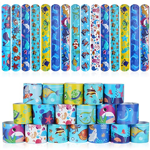 flintronic Braccialetti Slap, 30Pezzi Slap Bracelets, Bracciali a Scatto, Schiaffo Bracciali Gadget per Compleanno Festa Bomboniere Regalo per Bambini Ragazze Ragazzi