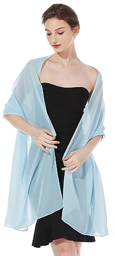 BEAUTELICATE Chiffon Shawl and Wraps Lightweight Scarfs Stole Silk Feeling Sheer Cover Up For Women Summer Wedding Bridesmaids Evening