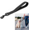 Hundeleine Kurz Mit Gepolstertem Griff, Kurzführer (32 cm Länge, 2.5 cm Breite) für Trainingsleine, Reflektierend Nylon Schleppleine für Große Mittlere und Kleine Hunde Schwarz