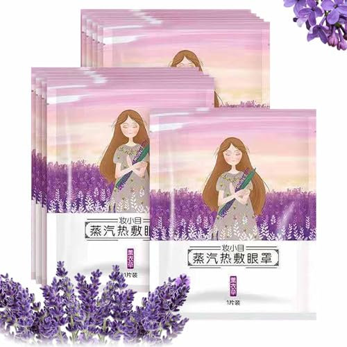 Lavender Eye Mask 10 Pack Heated Eye Mask, Steam Eye Mask Self Heating Eye Mask Warming Eye Mask, Steam Eye Mask for Puffy Eyes, Hydrating and Relieve Eye Fatigue Patch, Great Gifts for Men Women