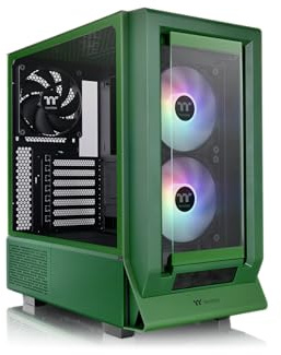 Thermaltake Ceres 350 MX | Caja ATX Mid Tower | Placas Base de Conectores Ocultos | Paneles Frontales Intercambiables | 3 Ventiladores Preinstalados | Adimite Radiador 360mm | Verde Racing