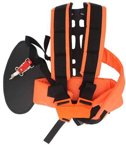 BEAHING Trimmer Harness, Trimmer Shoulder Strap Padded Lawn Mower Harness Adjustable Trimmer Harness with Connecting Buckle Labor-Saving Harness for Brush Cutter, String Trimmer, Brush Cutter