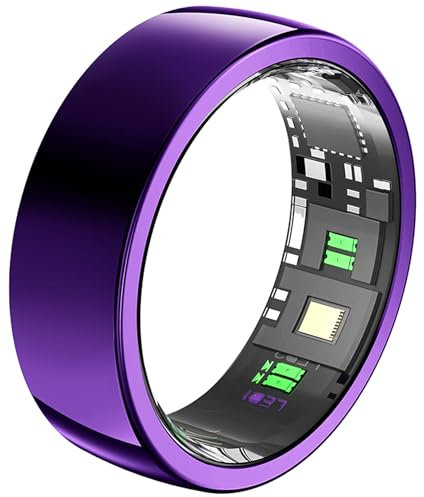 Smart Rings for Women Men Heart Rate Monitor Sleep Tracker Blood Oxyegn Fitness Rings Pedometer Calories Step Counter Fitness Tracker Waterproof Health Smart Ring for Android iOS Phones