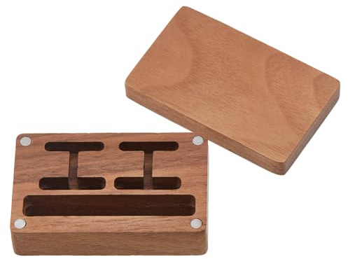 DICOSMETIC Wooden Cufflinks Box Small Cufflink Display Case Vintage Cufflink Gift Box Rectangle Storage Cufflinks Box Jewellery Organisers Accessories for Women Men