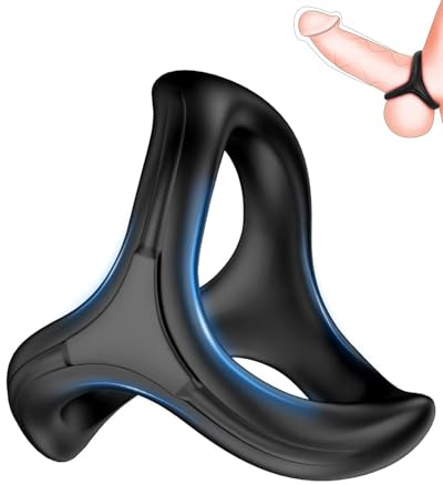 WINXMIN Sex Toys Anelli Pene per Uomini – Triangoli per stimolazione coppia,Aiutano ritardare eiaculazione/precoce e aumentare potenza erezione,Sono in silicone regolabili