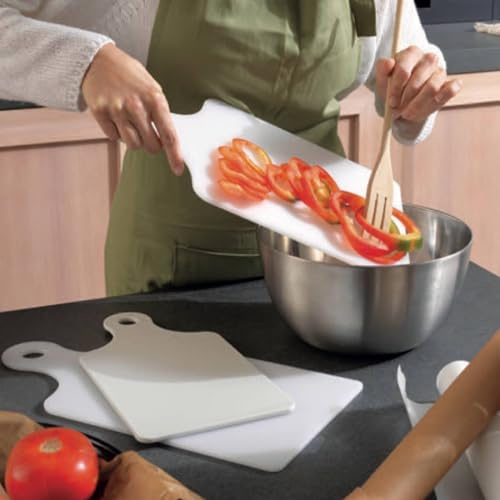 Tagliere in Plastica con Maniglia | Set 2 Tagliere Piccolo e Grande in Teflon Antiscivolo | Leggero e Facile da Pulire | Ideale per Tagliare Pane e Verdure | Cutting Board da Cucina