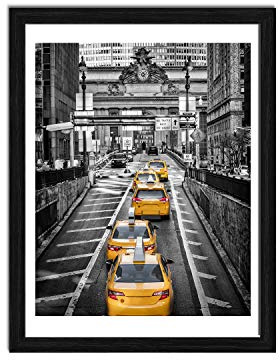 Finefrarm 12x16 Frames Display 11x14 Picture with Mat or 12 x 16 Photo Without Mats Black Picture Frames Wall Art for Living Room and Office Wall Mounting Decor