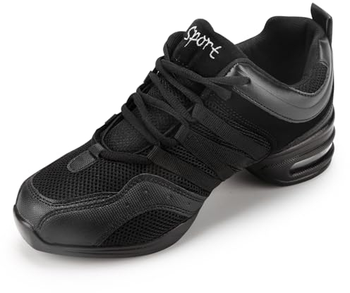 Padgene Damen Jazz Schuhe Tanzschuhe Damen Mode Mesh Lace Up Schuh Freizeit Training Sneaker Sport Outdoorschuhe Laufschuhe Modern Tanz Jazz Tango Gymnastik Schuhe
