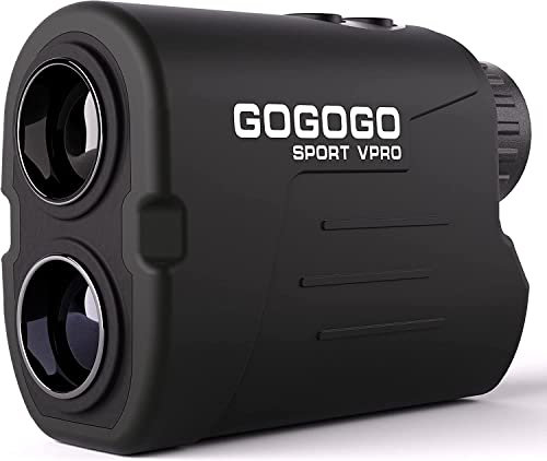 Gogogo Sport Vpro Golf Entfernungsmesser mit Slope & Magnetstreifen 1000Yds/915M Golf Laser Entfernungsmesser mit Klare Sicht, Flag-Lock Pulsvibration für Golfwagen, ±0,5M Genauigkeit