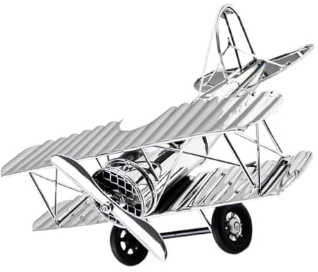 Artibetter Kampfjet-Modell Retro-Flugzeugornament Flugzeugskulptur aus Metall vintage retro Wohnkultur Desktop- Vintage-Flugzeug-Dekor Vorbau schmücken Zubehör