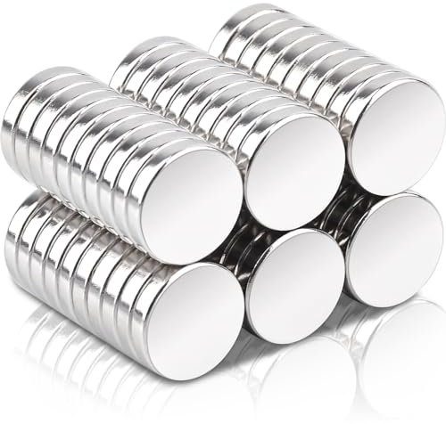 60 Stück Kleine Magnete Stark, 10x2mm Mini Magnete Rund Neodym Magnete Stark, Kleine Magneten Kühlschrank Magnete für Magnettafel, Whiteboard, Basteln, Karte