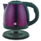Herzberg, HG5011-PUR, Elektrischer Wasserkocher 1.8L Edelstahl kabellos Violett, Flachboden-Widerstand 1500W, automatische Abschaltung, äußerer Füllstand, integrierter Filter, 360° Basis, Veilchen