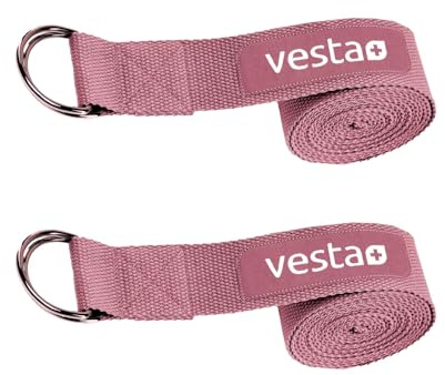 2x Yogagurt Weinrot 100% Baumwolle 2,5 m Metall Verschluss Yoga Gurt Gürtel 250 x 3,8 cm Strap Yogaband Yogaschlaufe