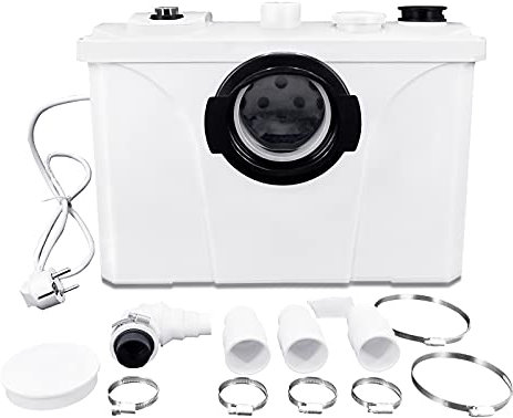 Yznahre 700W Fäkalienpumpe Hebeanlage mit Kohlefilter, Abwasser Schmutzwasserpumpe für WC, Dusche, Waschbecken, Aktivkohle Haushaltspumpe, Förderleistung bis 180L/min