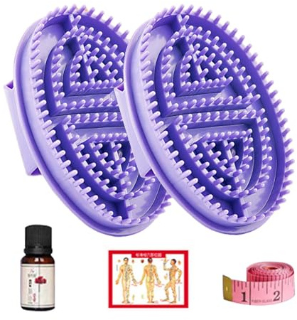 Meridian Brush Massage Brush Set, Beauty Salon Professional Custom Meridian Massage Brush with Oil, for Body Muscle Relaxation and Stress Relief
